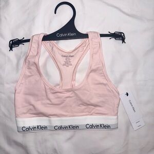 NWT Calvin Klein Women's Pink Bralette modern cotton size S